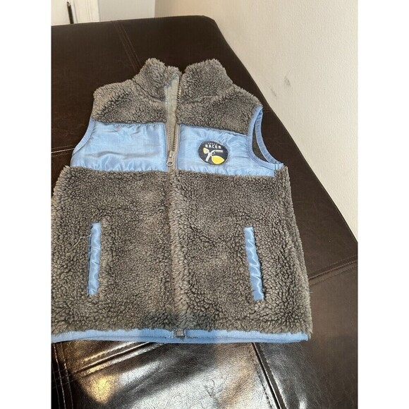 Boy’s Vest Kids Headquarters Size 3T Fuzzy Gray with Blue - Picture 1 of 6